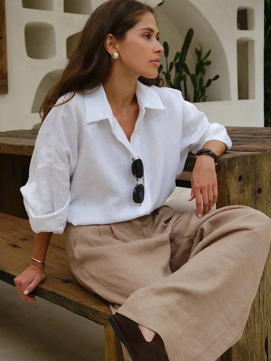 bottun-down shirt for woman