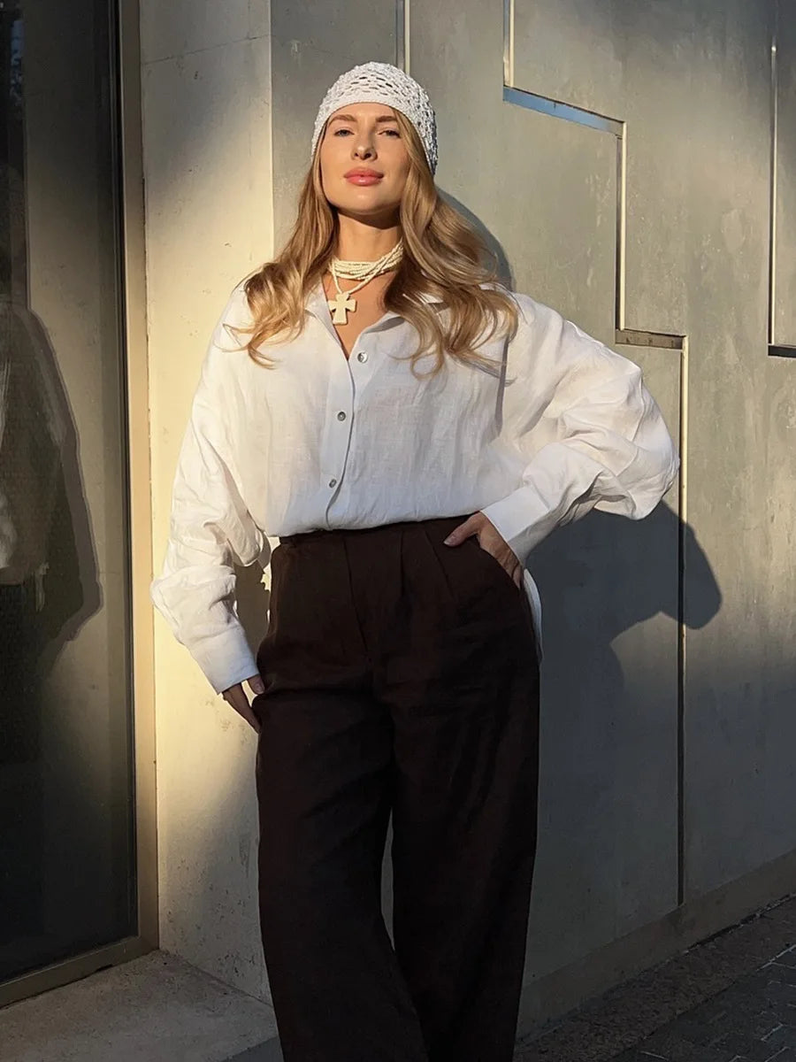 bottun-down shirt for woman