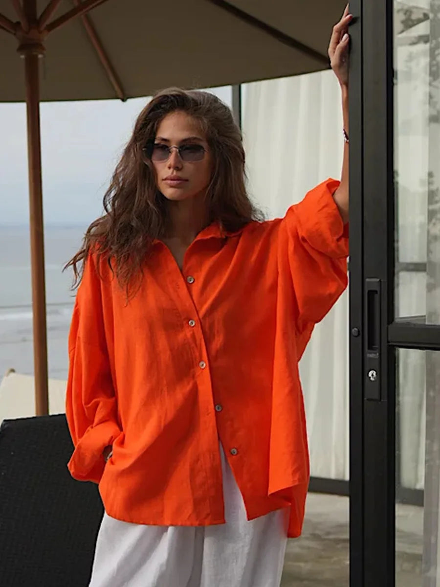 bottun-down shirt for woman