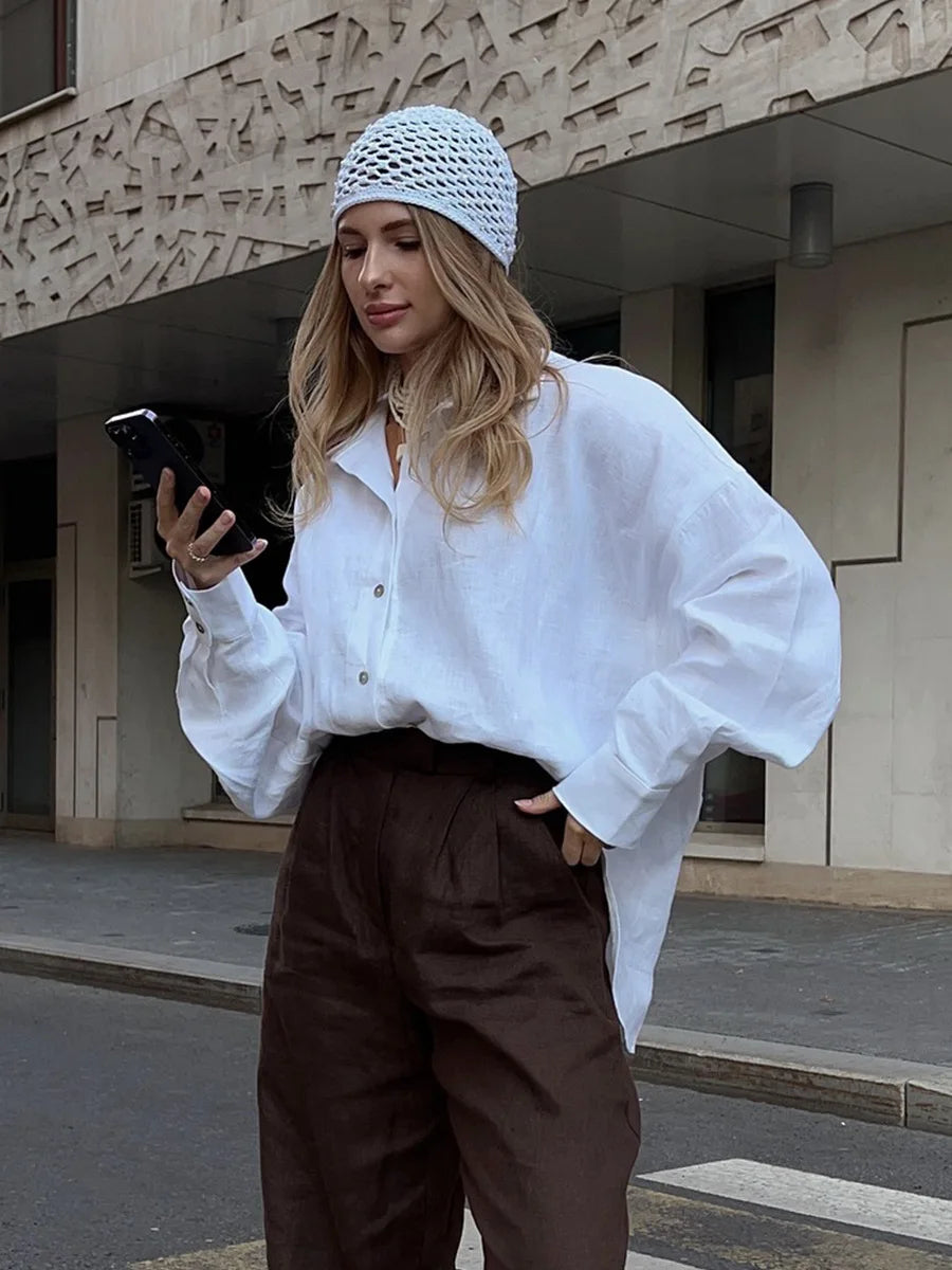 bottun-down shirt for woman