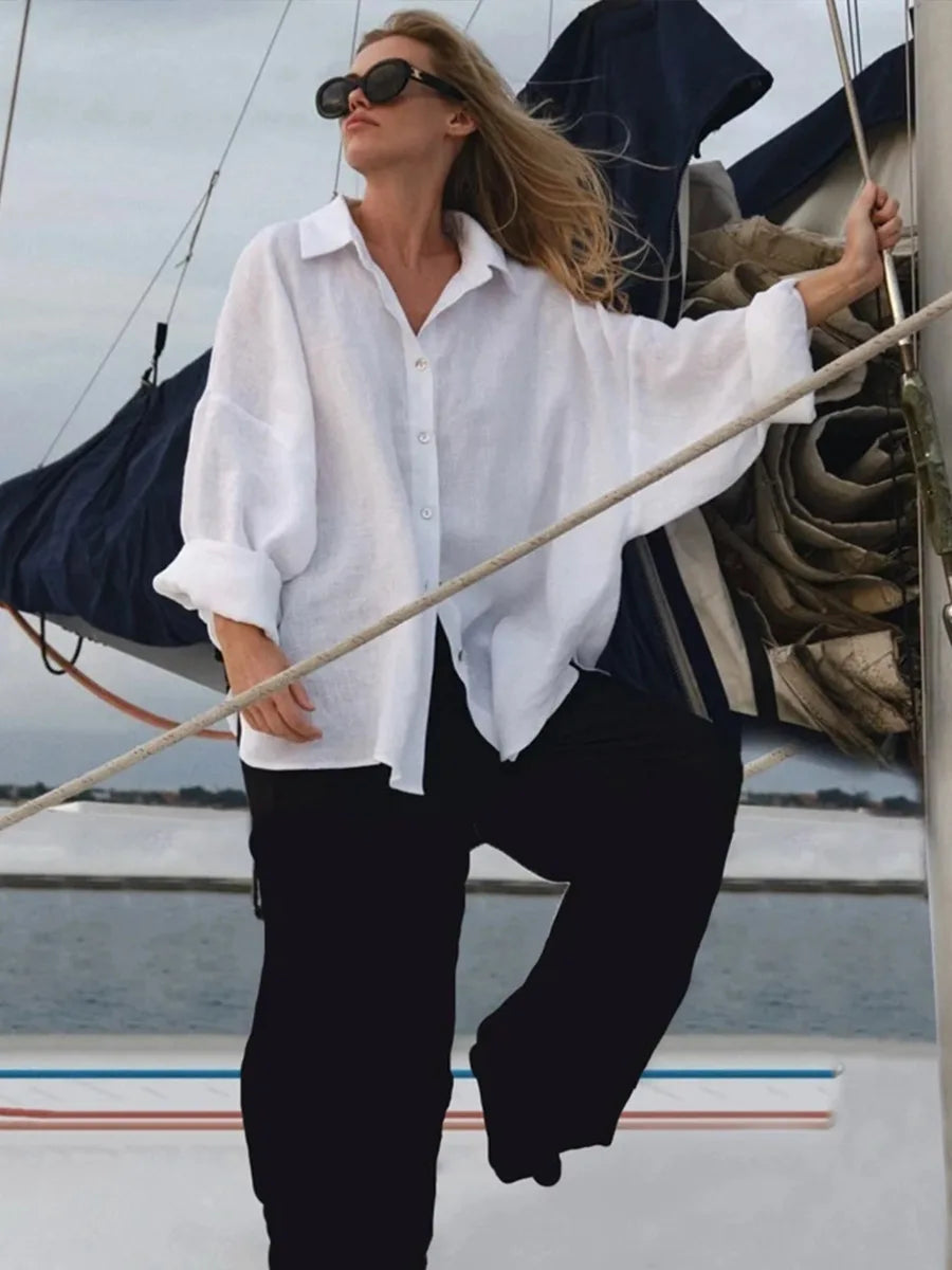 bottun-down shirt for woman