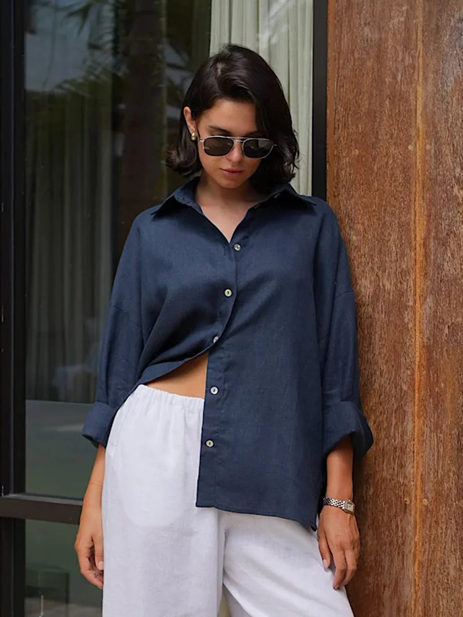 bottun-down shirt for woman