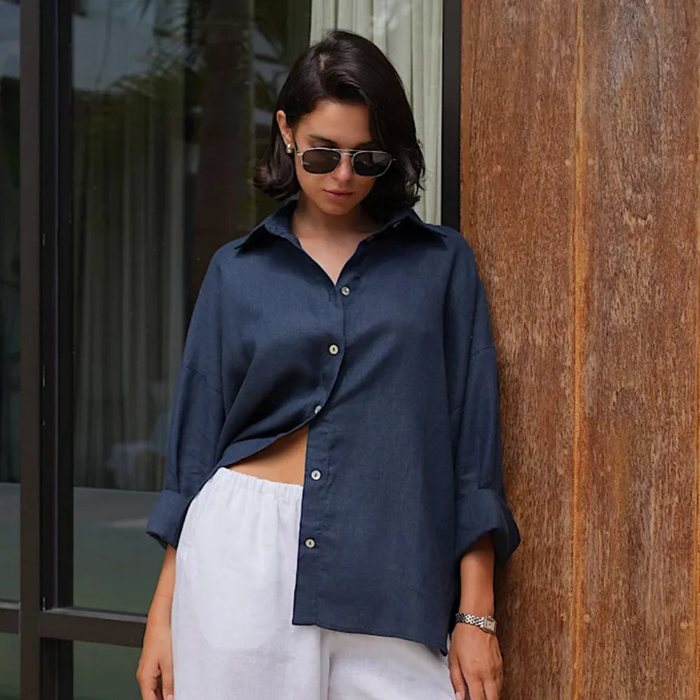 bottun-down shirt for woman