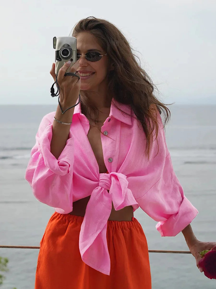 bottun-down shirt for woman