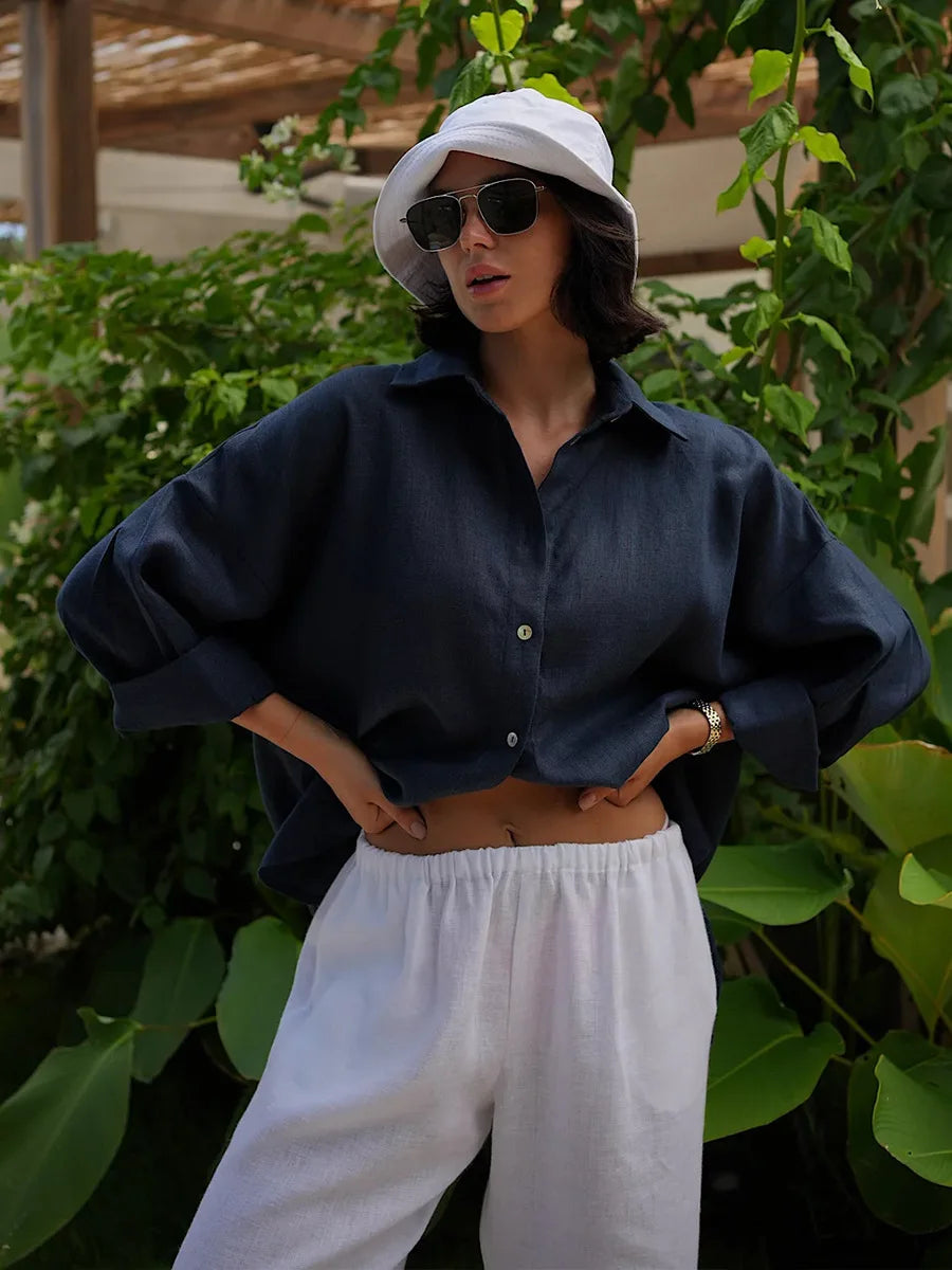 bottun-down shirt for woman