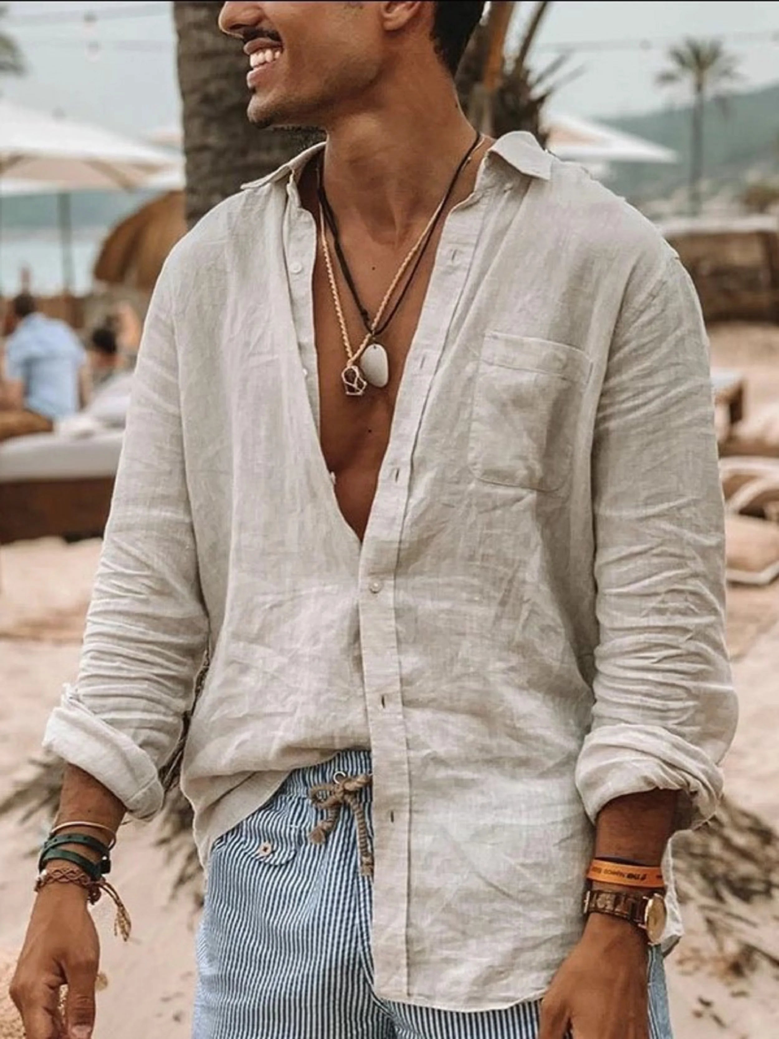 long-sleeved shirt for man
