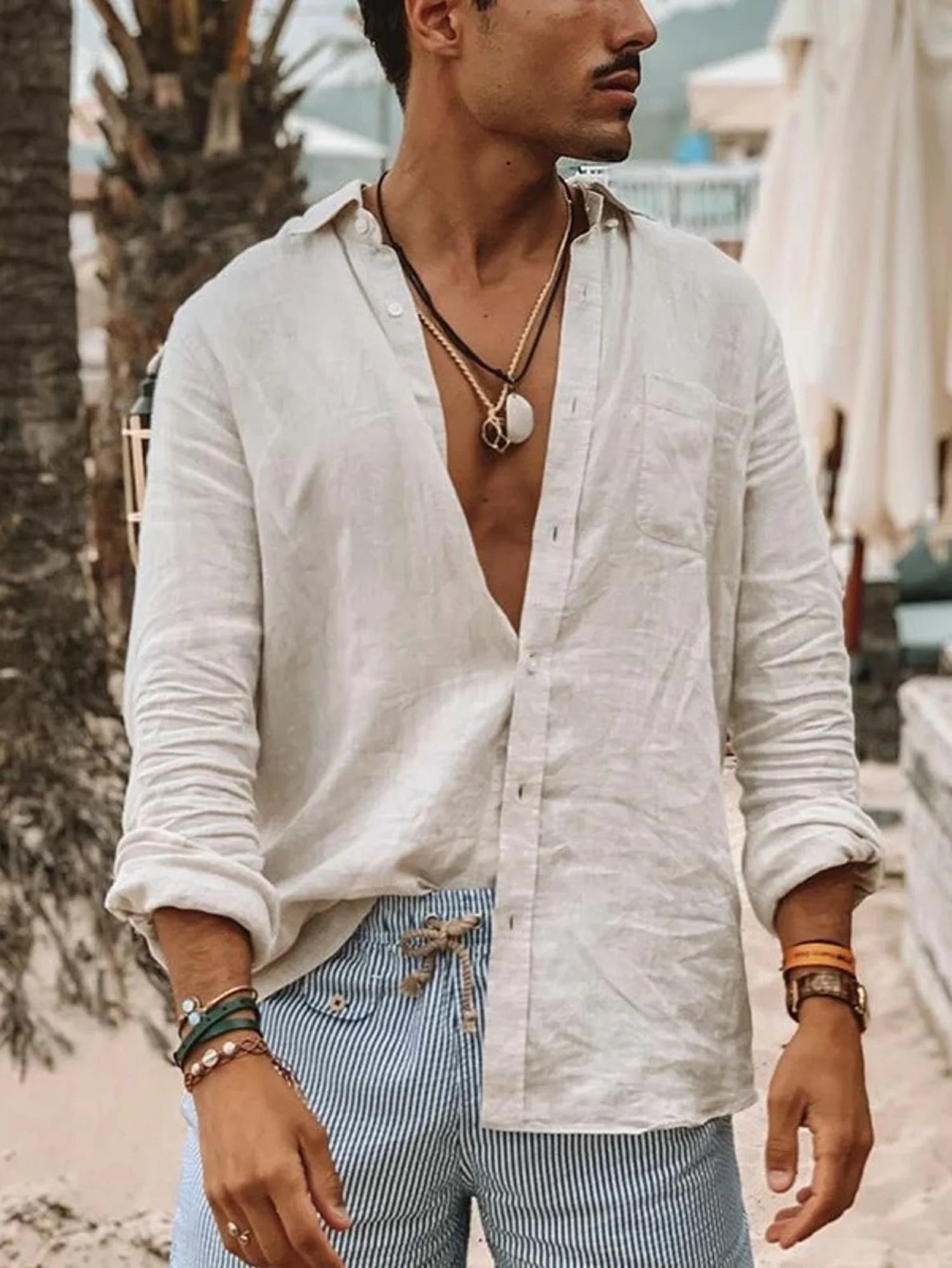 long-sleeved shirt for man