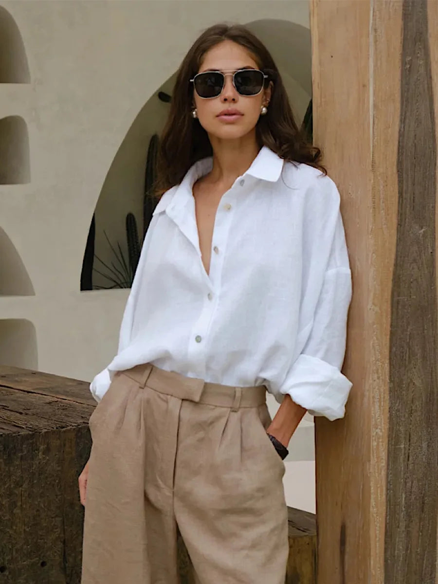 bottun-down shirt for woman